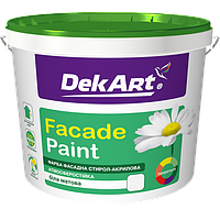 Краска фасадная "Facade Paint" DekArt - 12,6 кг, белый матовый