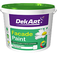 Краска фасадная "Facade Paint" DekArt - 6,3 кг, белый матовый