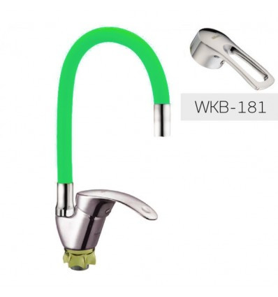 Змішувач для кухні з гнучким виливом ZX YUB-A181 Reflector Green