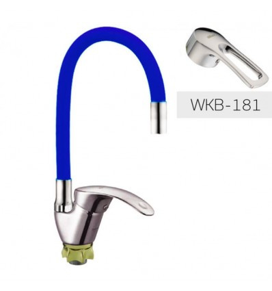 Змішувач для кухні з гнучким виливом ZX YUB-A181 Reflector Blue