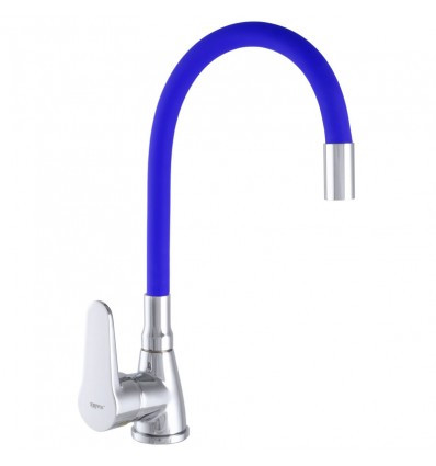 Змішувач для кухні з гнучким виливом ZX SOP7 146 REFLECTOR BLUE
