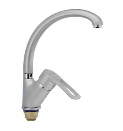 Змішувач для кухні з високим виливом Hb HANSBERG 777 ГАЙКА SATIN