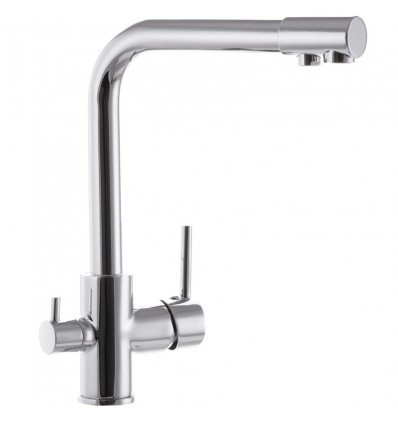 Змішувач для кухні з виходом для питної води ZX LR4055-3 Латунний Хром Чехія 5 років гарантія