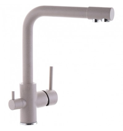 Змішувач для кухні з виходом для питної води ZX LR4055K-3 світло-бежевий матовий, фото 1