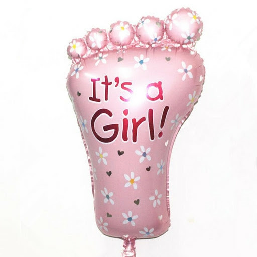 Фольгована кулька міні фігура з написом "It's a girl", фото 1