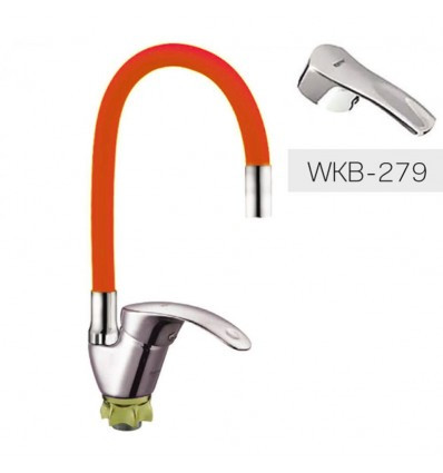 Змішувач для кухні з гнучким виливом ZX YUB-A279 Reflector Orange