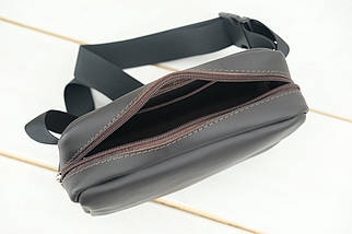 Шкіряна сумка Модель №58, натуральна шкіра Grand, колір коричневий, відтінок Шоколад, фото 2