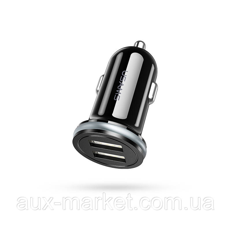 Автомобільна USB зарядка Usams C4 mini CC050 12W 2.4A 2xUSB