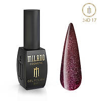 Гель лаки для маникюра ногтей светящийся кошачий глаз 24D Milano 8м № 17 8ml ( коротких красивый маникюр)