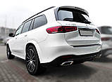 Захисна накладка на задній бампер для GLS-Class II (X167) 2019+ /чорна нерж.сталь/, фото 3