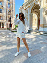 Стильний літній жіночий костюм Sunny сорочка вільного крою та зручні шорти Dslip3845, фото 2