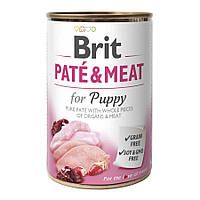Консервы для щенков Brit Pate and Meat курица и индейка (паштет) 400г