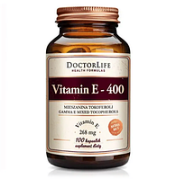 Витамин E 400 МЕ 268 мг Антиоксидант 100 кап Doctor Life Vitamin E 400 IU 268 mg США Доставка из ЕС