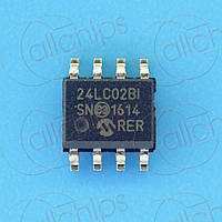 Память EEPROM 256x8 Microchip 24LC02BT-I/SN SOP8