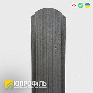 ✅ Паркан металевий Антрацит RAL 7016 матовий двосторонній Евроштакет, фото 2