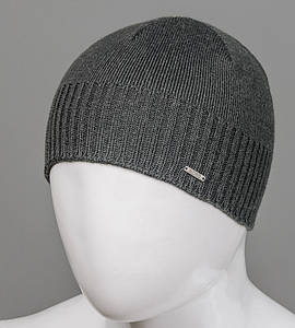 Шапка чоловіча без підкладки (15044), Темно-сірий