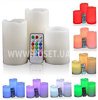 Набор светодиодных свечей Color Changing Luma Candles (12 цветов, пульт ДУ)