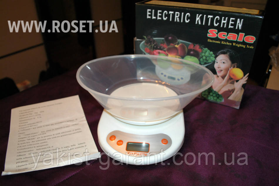 Електронні Кухонні Ваги з Чашею ― Electric Kitchen Scale Weighing, фото 1