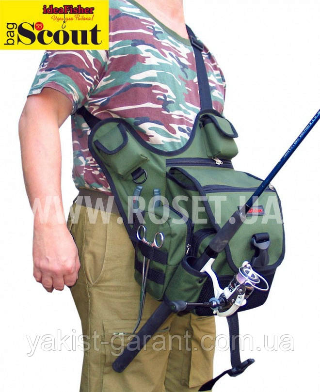 Сумка для ходової риболовлі з держателем вудилища - СКАУТ S55cout 1.0 "Вільні руки", фото 1