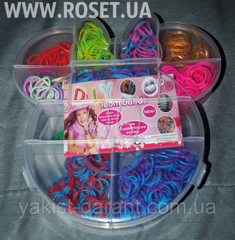 Набір Резинок для Плетіння Loom Bands у кейсі "Мінні Маус", фото 1