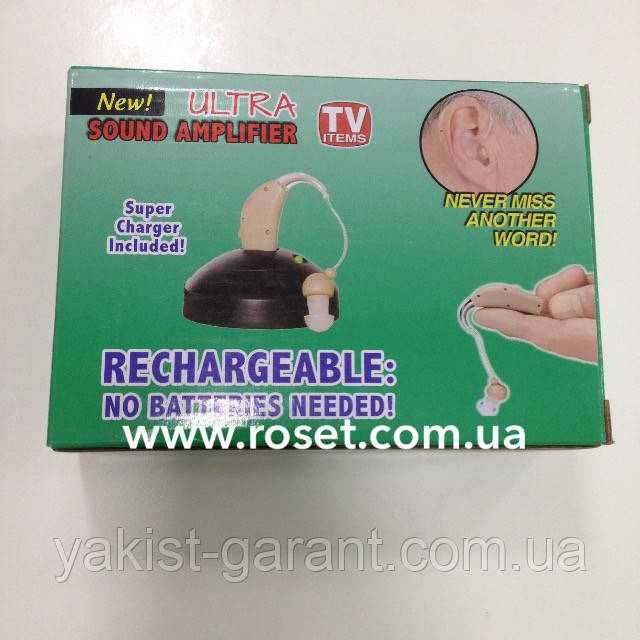 Акумуляторний слуховий апарат Ultra Sound Amplifier up to 30x, фото 1