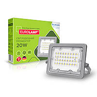 Світлодіодний EUROLAMP LED SMD Прожектор сірий з радіатором 20 W 5000 K