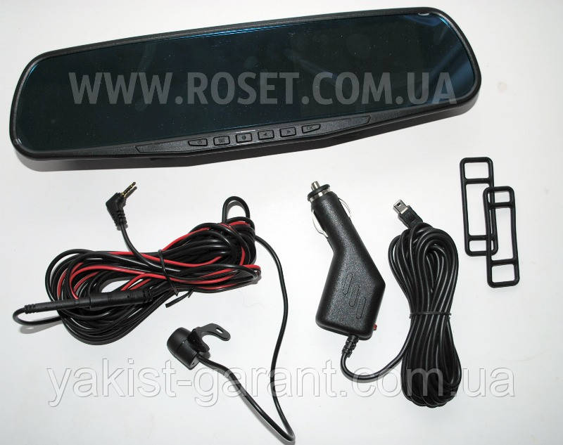 Автомобільний відеореєстратор-дзеркало з додатковою камерою - DVR-138W, фото 1