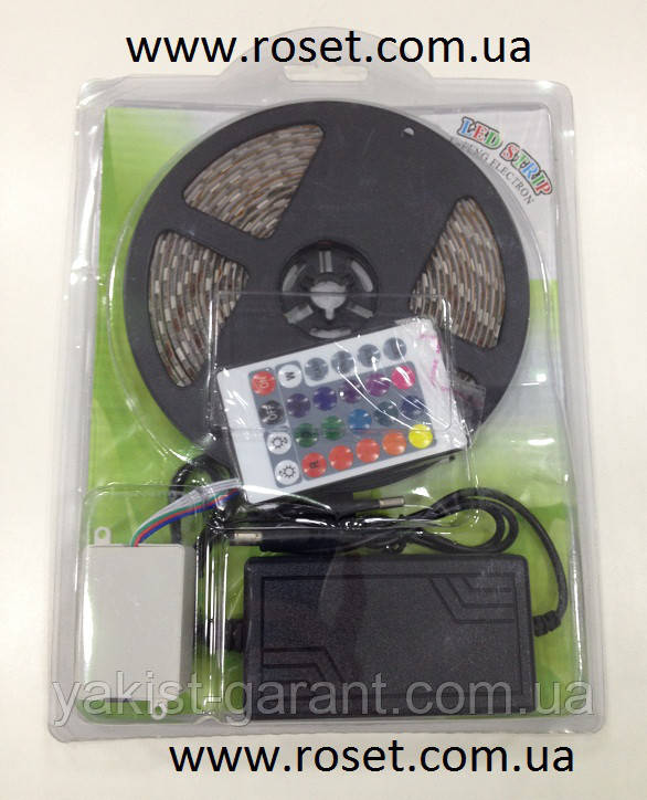 Світлодіодна стрічка LED String SMD 5050 RGB 5 м., фото 1