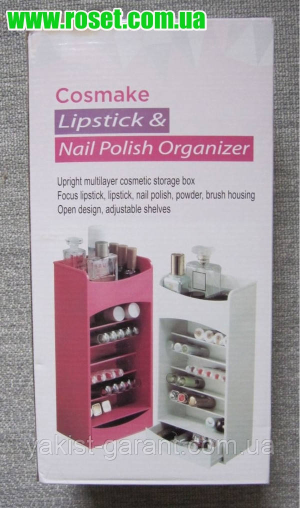 Жіноча косметичка (органайзер) для помад, лаків і манікюрного приладдя, фото 1