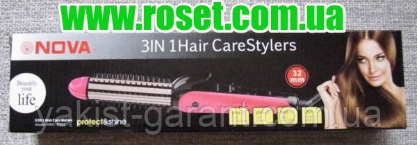 Плойка для завивки + утюжок для вирівнювання волосся Nova NHC-9902, фото 1