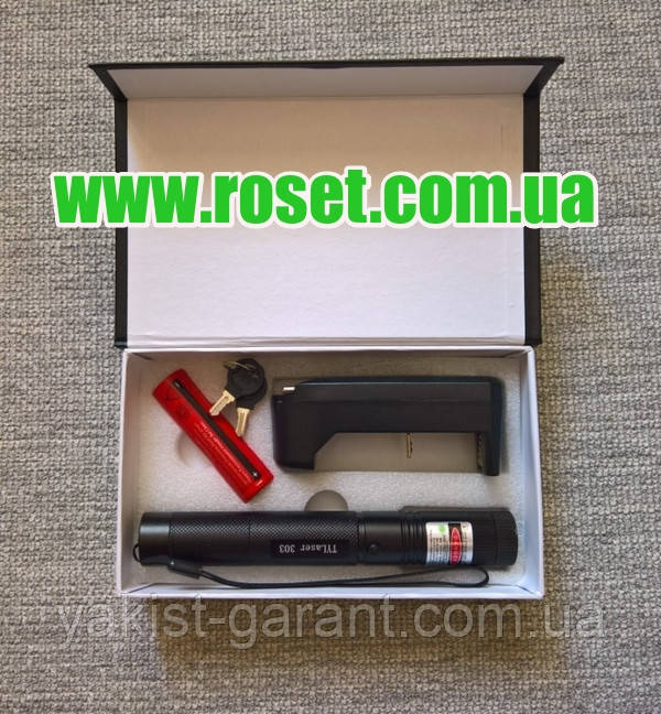 Лазерна указка (лазерний покажчик) з зеленим променем LG-004 TY Laser 303, фото 1