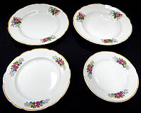 Набор тарелок "Аромат" Коростень фарфор состоит из 24 предметов, на 6 персон, рисунок, отводка люстром