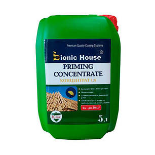 Priming Concentrate 1:9 Невимивний антисептик для дерев'яних стропільних систем Bionic-House 5 л Безбарвний, фото 1