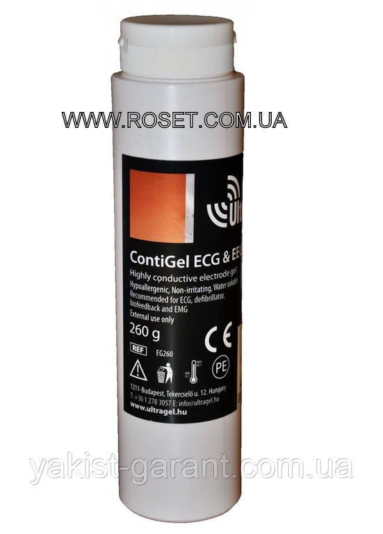 З'єднувальний гель для міостимуляції-Ultragel ContiGel ECG & EEG & DEFI 260 g., фото 1