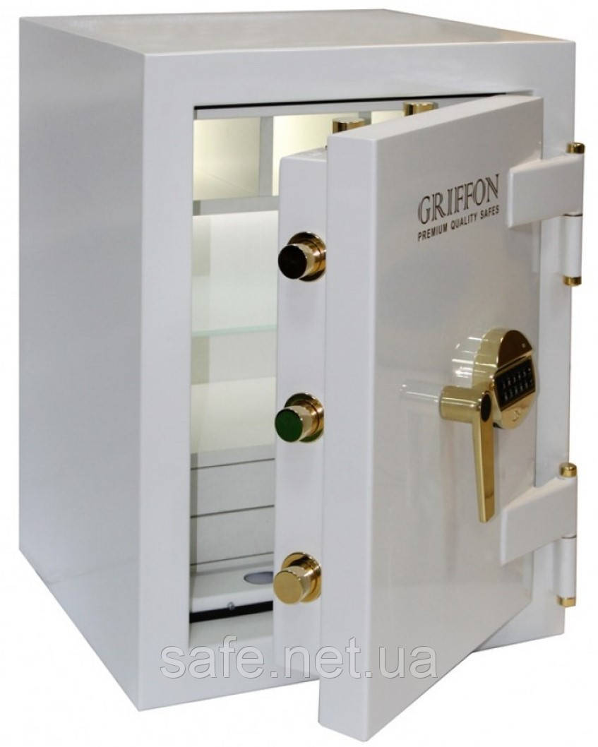 Сейф вогнезламостійкий Griffon CLE II.68.E WHITE GOLD (ВxШxГ:686x500x500), 2 клас + LFS 30P, VIP сейф