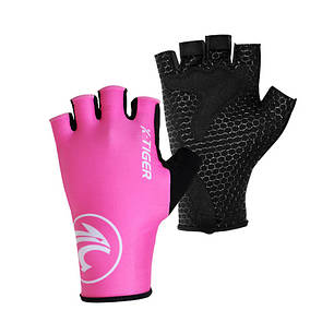 Велорукавиці X-Tiger XM-DPST-17503 Pink White 2XL спортивні без пальців велосипедні рукавички, фото 1