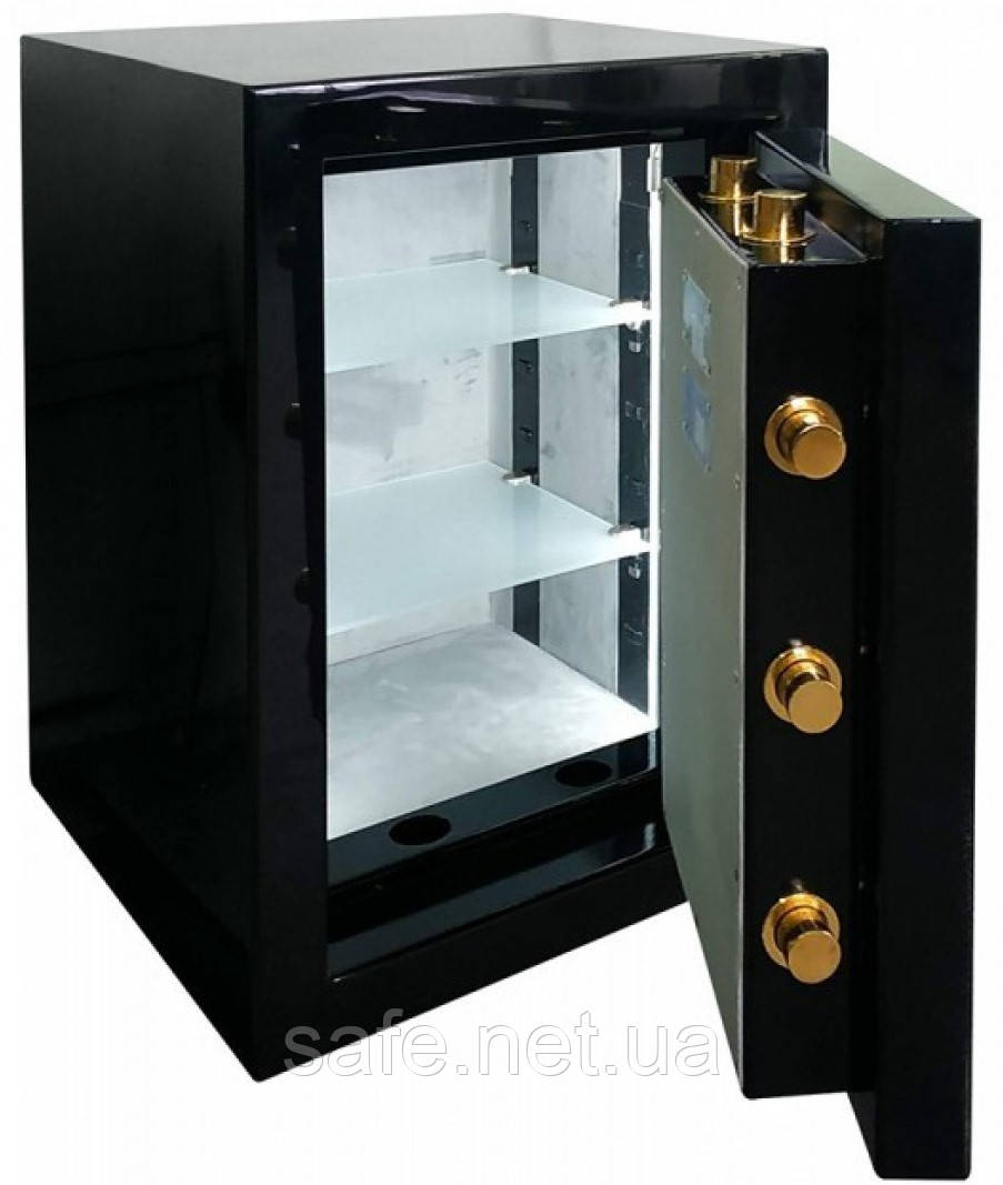 Сейф вогнезламостійкий Griffon CLE II.68.E BLACK GOLD (ВxШxГ:686x500x500), 2 клас + LFS 30P, VIP сейф