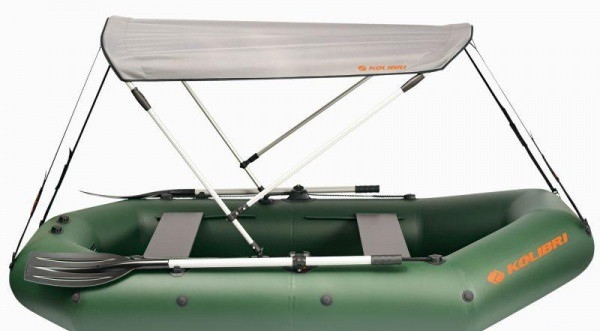 Тент від сонця для човнів Kolibri К-220, К-240, К-250T, К-260Т, К-280T, K-270T, К-290Т камуфляжний, фото 1