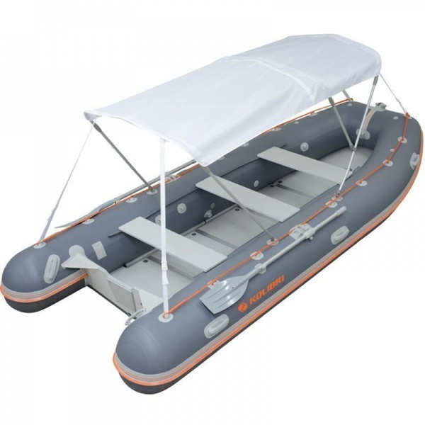 Тент для човнів Kolibri КМ-300, КМ-330, KM-300D, KM-360D, КМ-300DL, КМ-330DL, КМ-330DSL, KM-360DSL білий, фото 1
