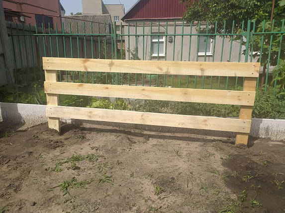 Забор деревянный оградка, 2000*1250*50мм, возможна бесплатная установка при условиях от 30 м.п, фото 2