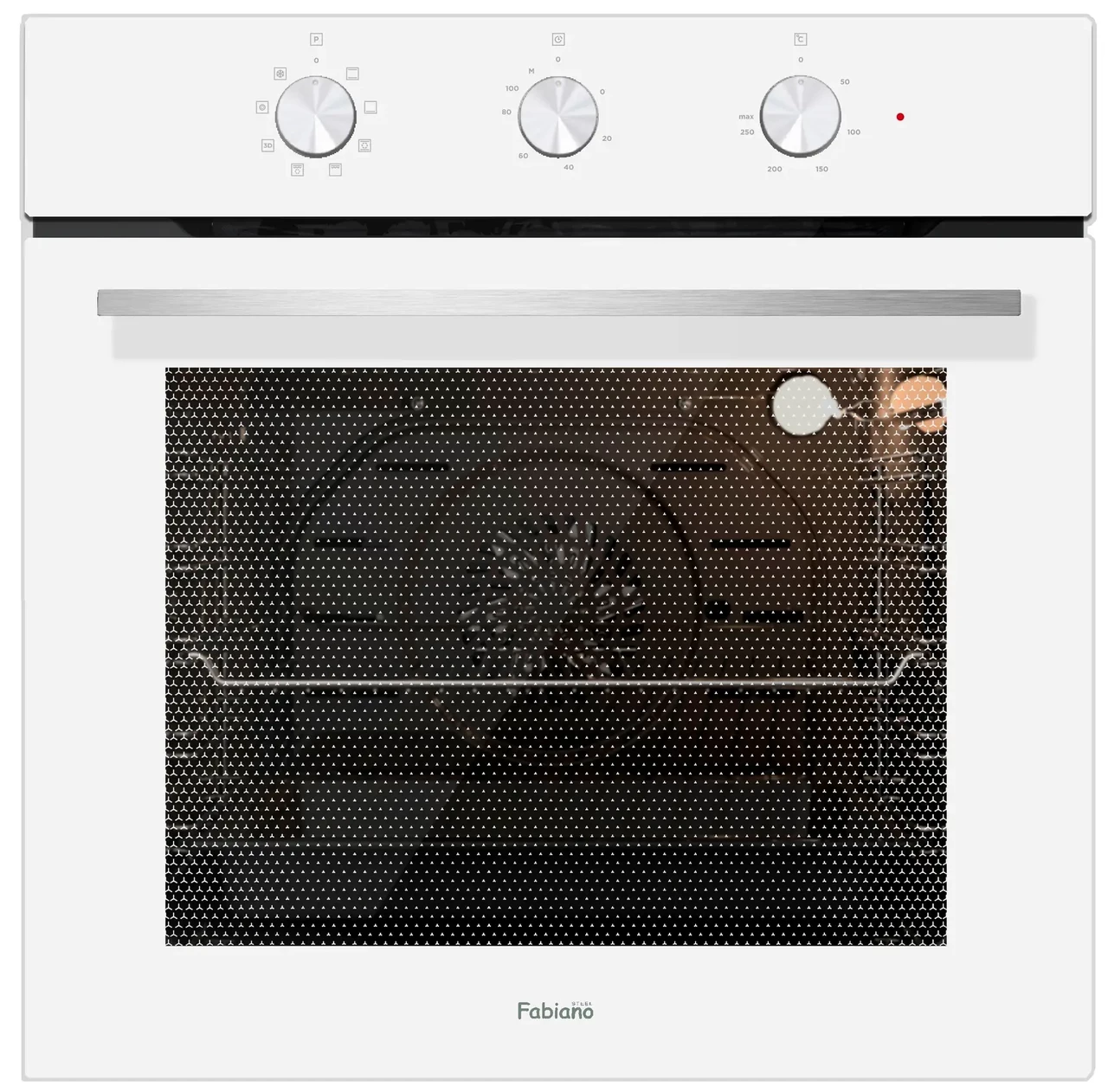 Белая электрическая духовка для кухни встраиваемая Fabiano FBO 21 White, 72 литра, 8 программ - фото 1 - id-p1457705201