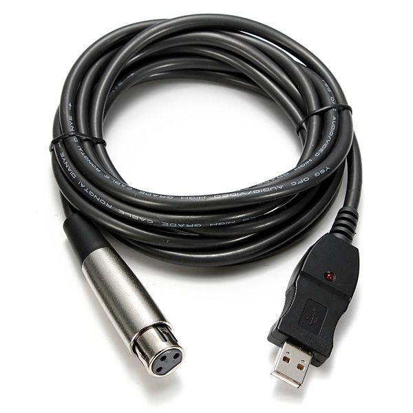 Микрофонный кабель XLR Кабель для подключения микрофона к компьютеру, разъемами USB папа XLR мама SAWETEK UX3 - фото 4 - id-p220927037