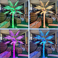 Вуличне Світлодіодне Дерево  Пальма колір RGB  з кокосами. габарити 2.5 * 2.0 метрів