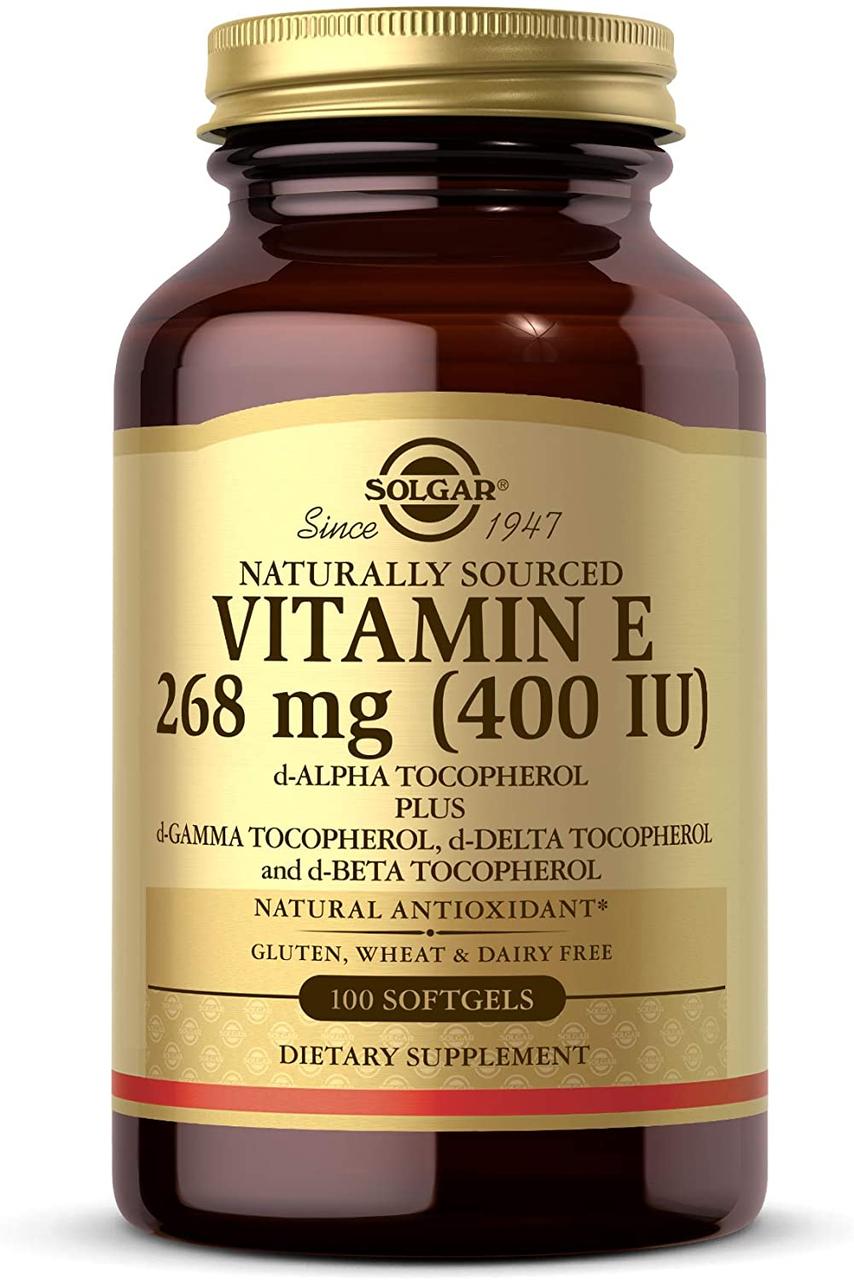 Вітамін E (Vitamin Е) 268 мг (400 МО) Solgar 100 капсул