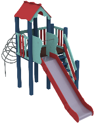 Дитячий комплекс Медуза, висота гірки 1,2 м Kidigo (11303)