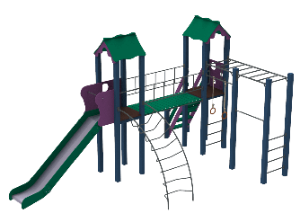 Дитячий комплекс Універсал, висота гірки 1,8 м Kidigo (11335)