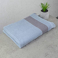 Махровое полотенце с бахромой GM Textile 50х90см Люкс качества 450г/м2 (Голубой)