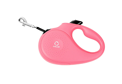 Поводок-рулетка Collar (Колар) для собак до 15 кг стрічка 5 м S, рожевий