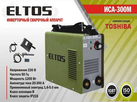 Інверторний зварювальний апарат Eltos ІСА-300М, фото 2