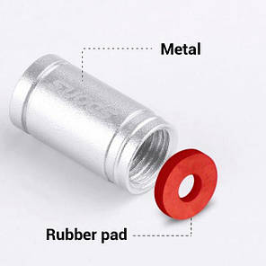 Ковпачки на ніпель із логотипом BMW M Alitek Sports Silver БМВ М, 4 шт., фото 3